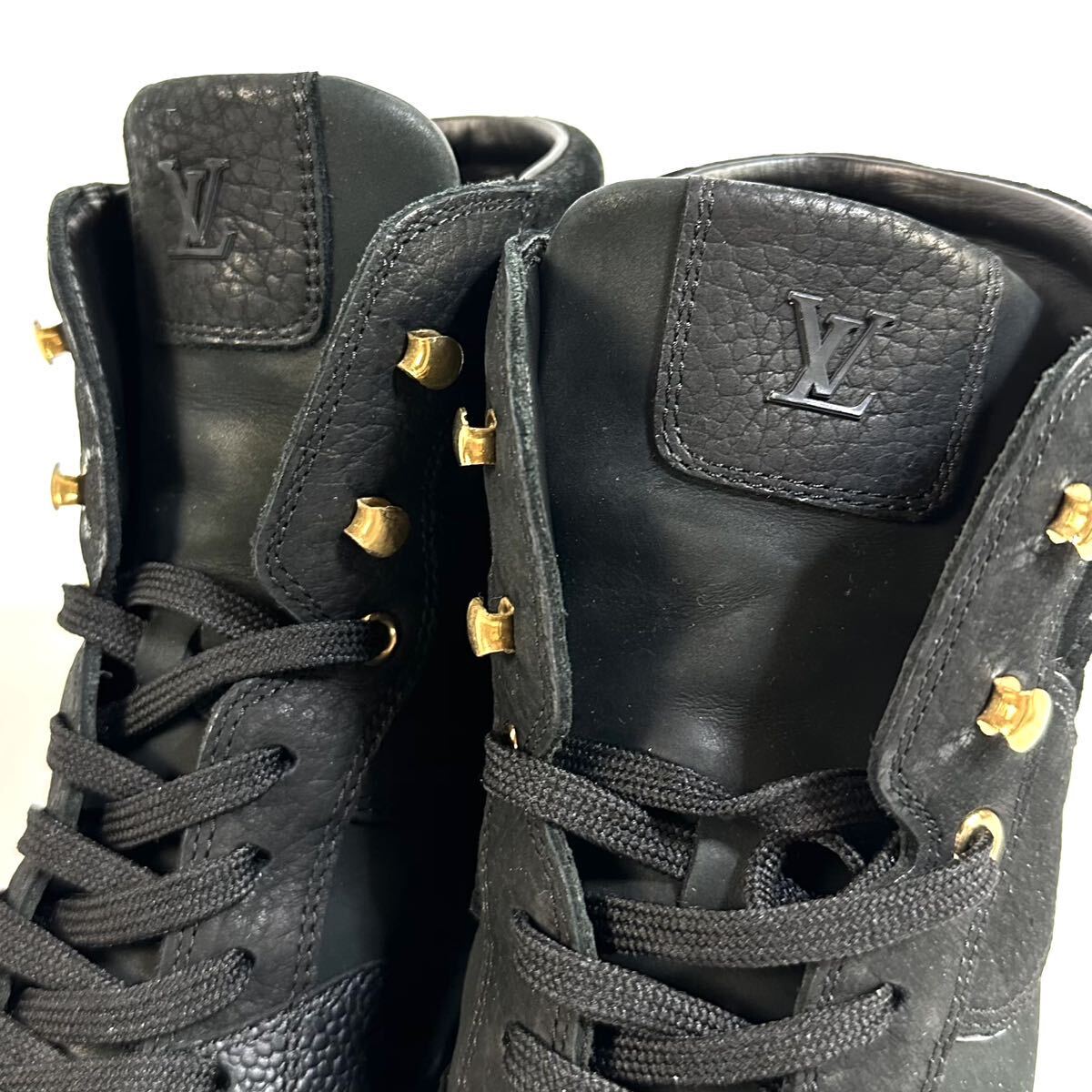 LOUIS VUITTON ルイヴィトン ブーツ 黒 4103425M0050 美品】LOUIS VUITTON ルイ ヴィトン モノグラム ハイカット