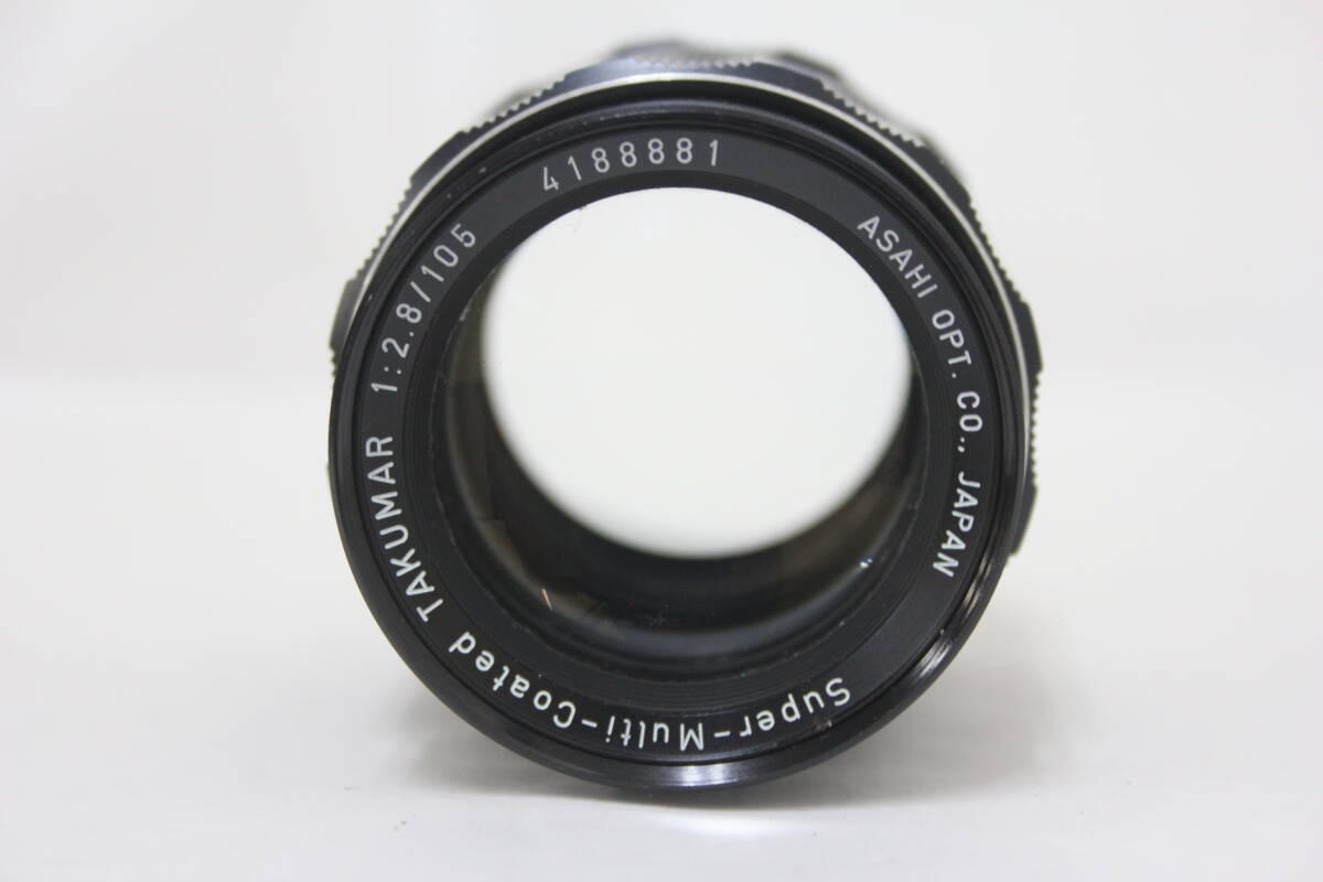 【返品保証】 ペンタックス Pentax Super-Multi-Coated TAKUMAR 105mm F2.8 M42マウント 前后キャップ付き レンズ v6331