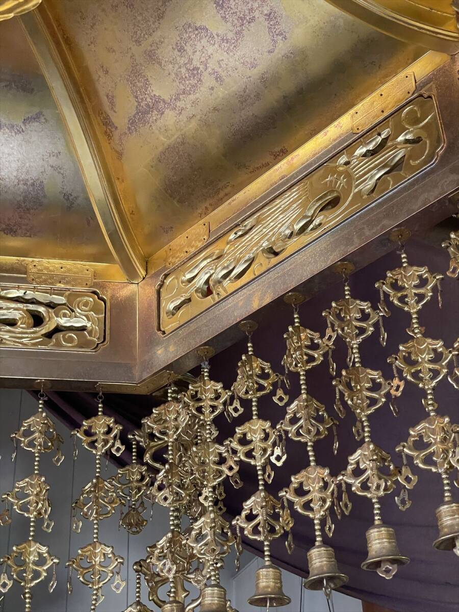 まごころ堂 引取り限定 寺院買取品 人天蓋 木製本金箔 幅140㎝ M まごころ堂 引取り限定 寺院買取品 人天蓋 木製本金箔 幅140㎝ M