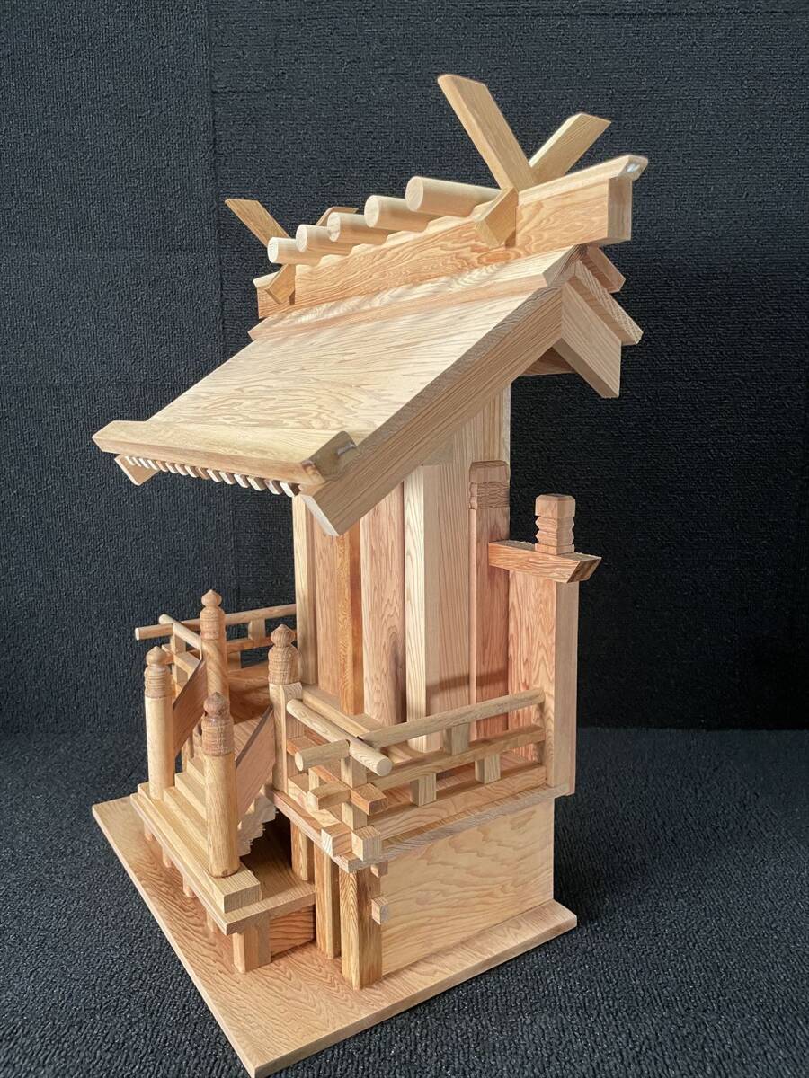 展示保管品 特注屋久杉無垢最高級一社神棚 高45.5㎝ 幅40㎝ 奥19 展示保管品 特注屋久杉無垢最高級一社神棚 高45.5㎝ 幅40㎝ 奥19