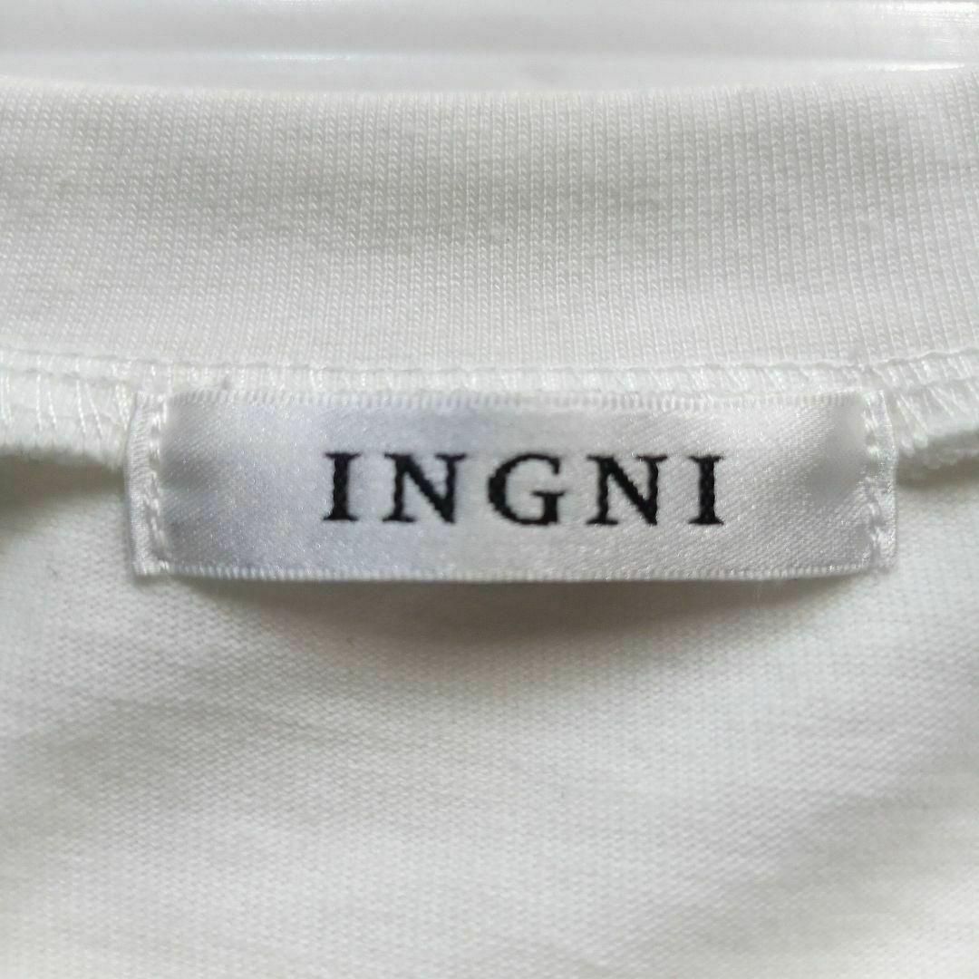 イング　INGNI　オーバーサイズ　長(zhǎng)袖Tシャツ　カットソー　ワイドスリーブ　白　M　メンズ