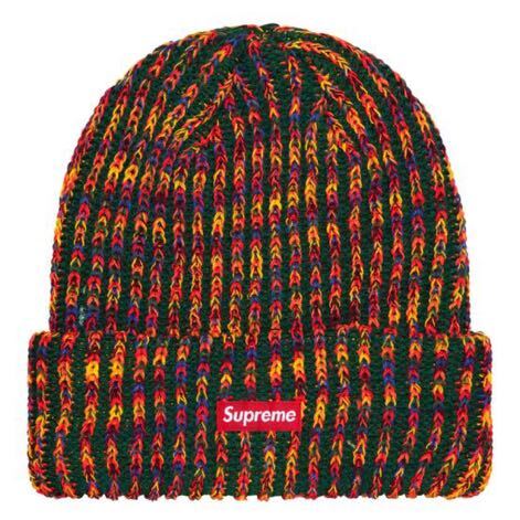 新品】 24FW Supreme Rainbow Loose Gauge Beanie Olive 新品】 24FW Supreme Rainbow Loose Gauge Beanie Olive
