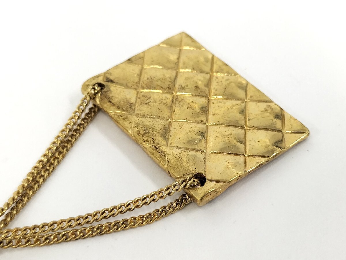 ▲極美品 シャネル マトラッセ バッグ ゴールド ブローチ ヴィンテージ 95P ○シャネル CHANEL ヴィンテージ ブローチ マトラッセ バッグ