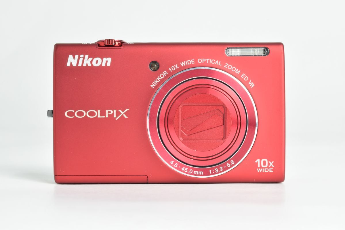 【 COOLPIX S6200 】 動作確認済 箱付き ニコンクールピクスS6200コンパクトデジタルカメラレッド動作確認済