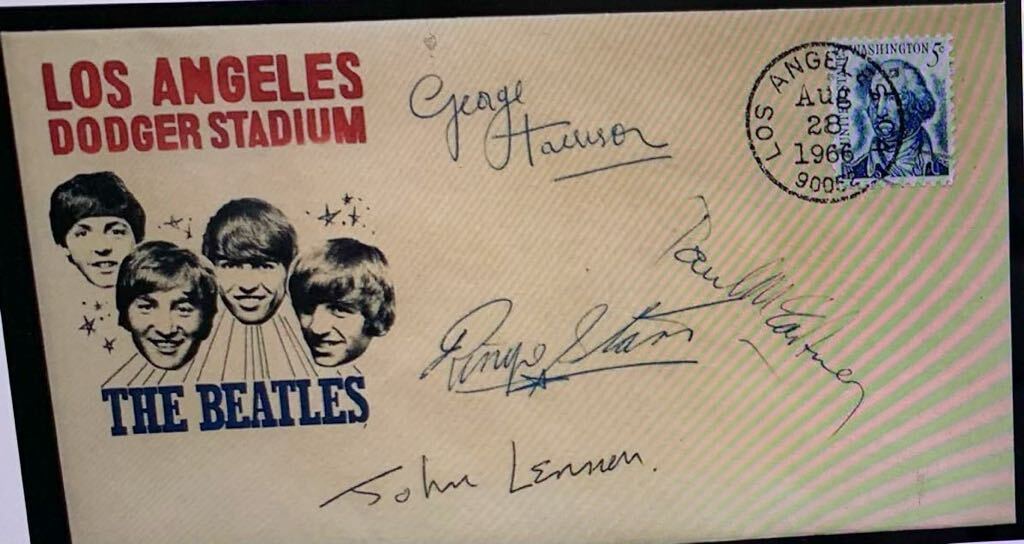 ビートルズ1966当時物　ドジャーススタジアムコレクター　エンベロープ