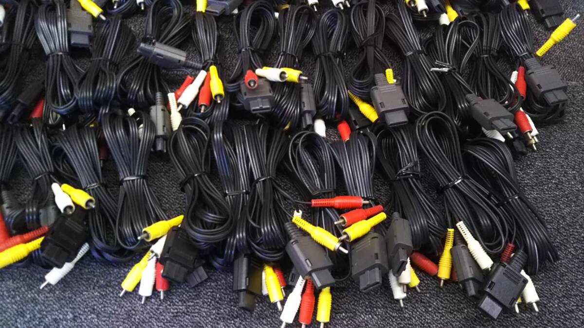  duck BY SFC/N64/GC stereo AV cable set sale 80 pcs set Nintendo Nintendo Junk 