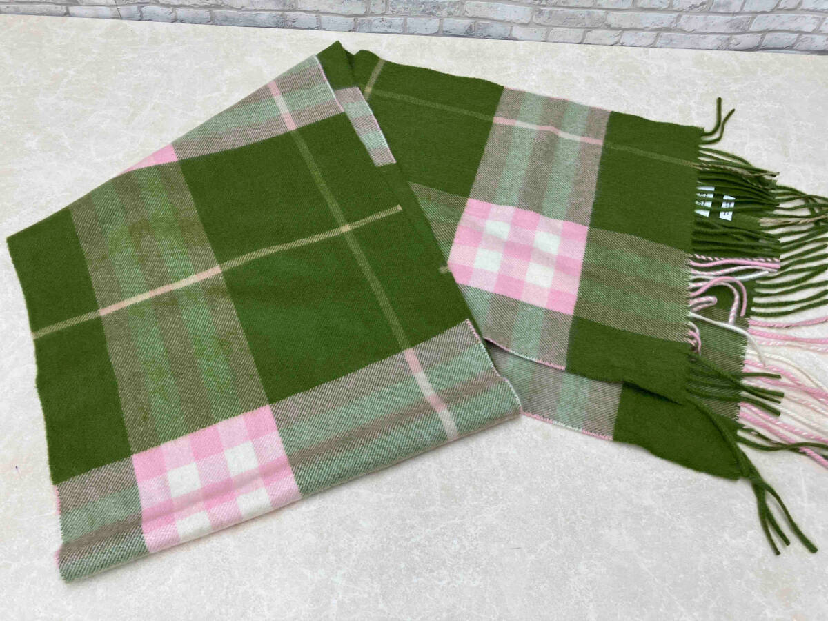 BURBERRY バーバリー フリンジマフラー ストール カシミア 100 BURBERRY バーバリー フリンジマフラー ストール カシミア 100