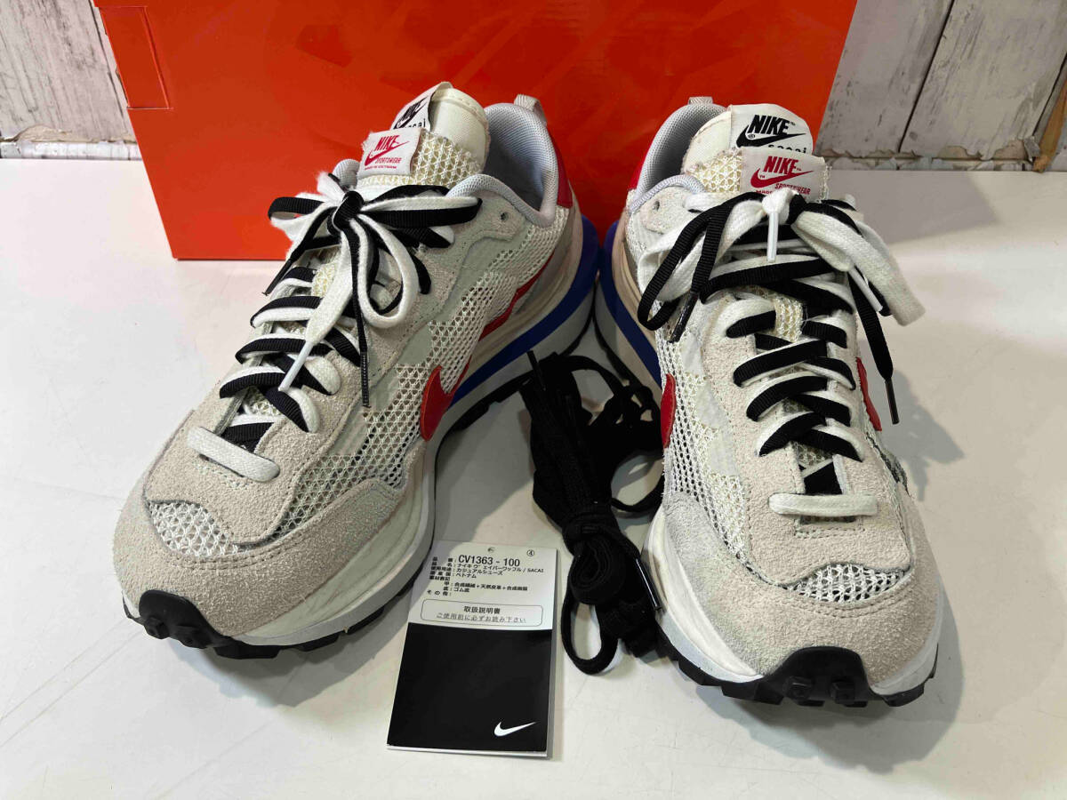 NIKE x SACAI ナイキxサカイ Vapor Waffle ヴェイパーワッフル CV1363-100 スニーカー ホワイトxレッド ×ブルー 26cm