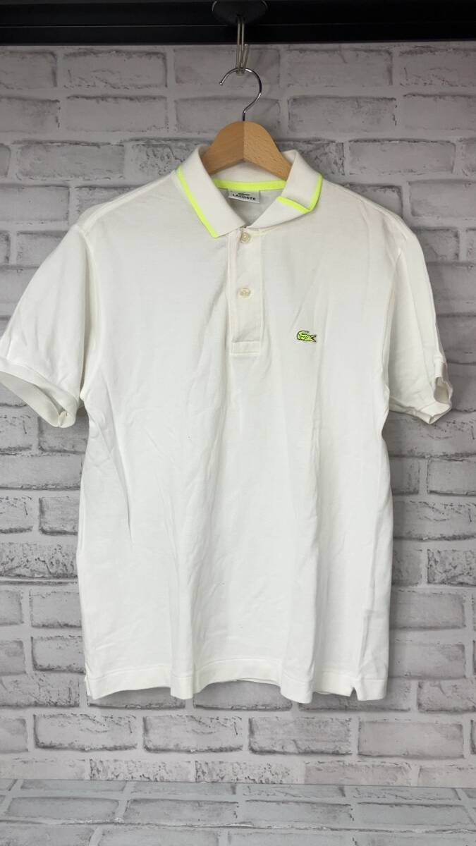 LACOSTE polo-shirt white LACOSTE polo-shirt with short sleeves white men's 3