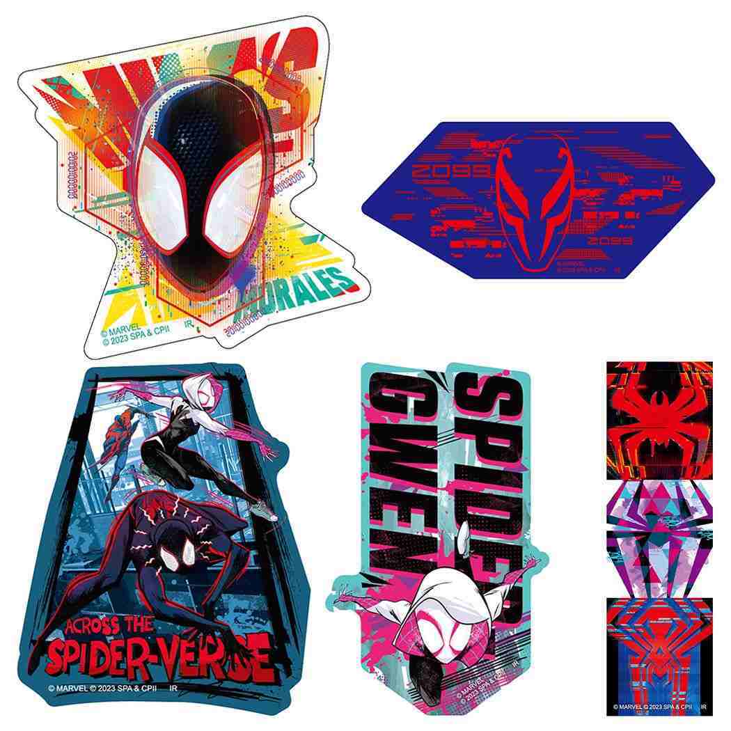 MARVEL 限定配送パック 6枚セット A4サイズ スパイダーマン:アクロス ザ スパイダーバース ステッカー