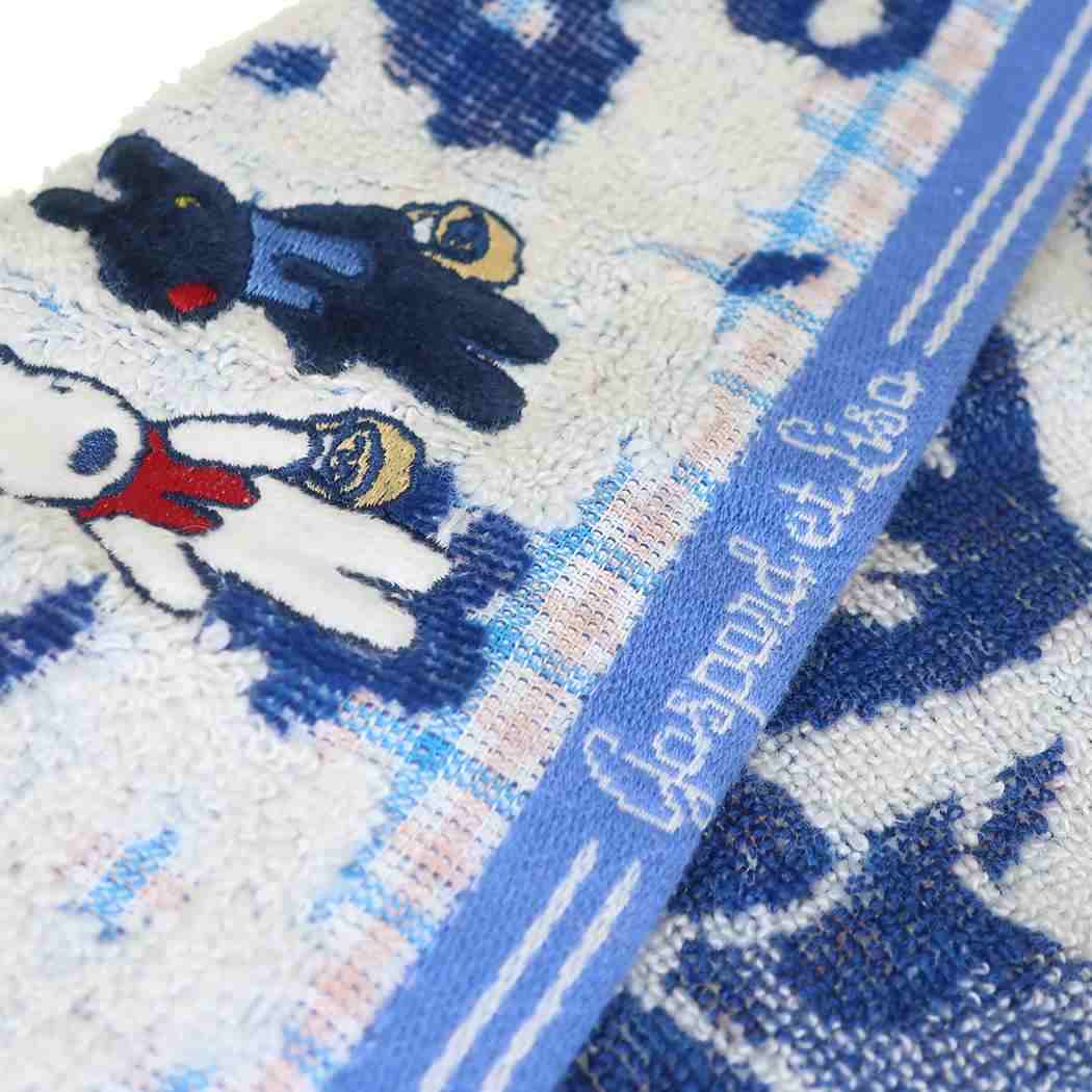 リサとガスパール 絵本キャラクター ミニタオル シャーリングハンカチタオル パリの風景とお花_画像2