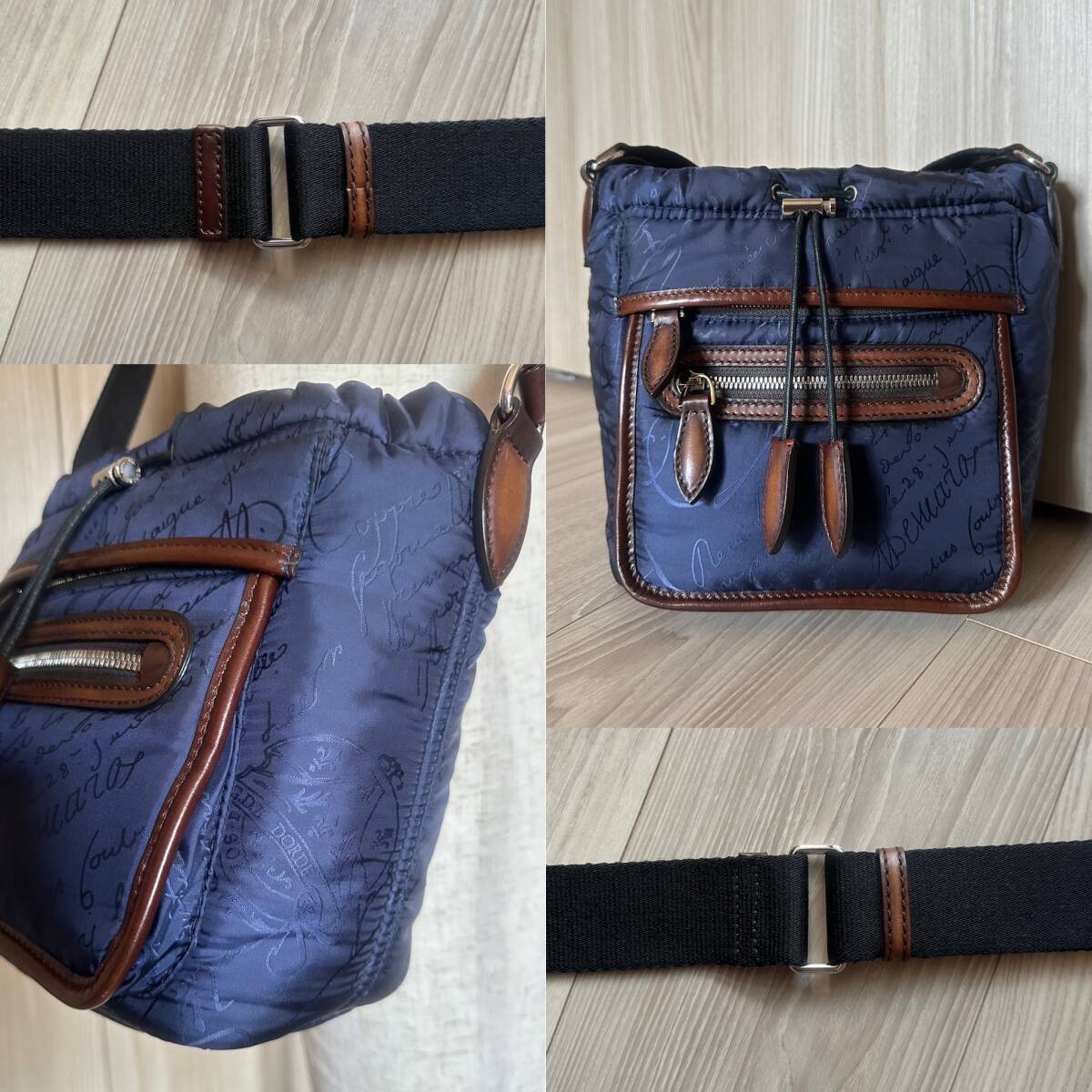  regular price 30,6 ten thousand Berluti Scritto Nylon Leather Messenger Bag Berluti sklito nylon leather messenger bag limited goods complete sale 