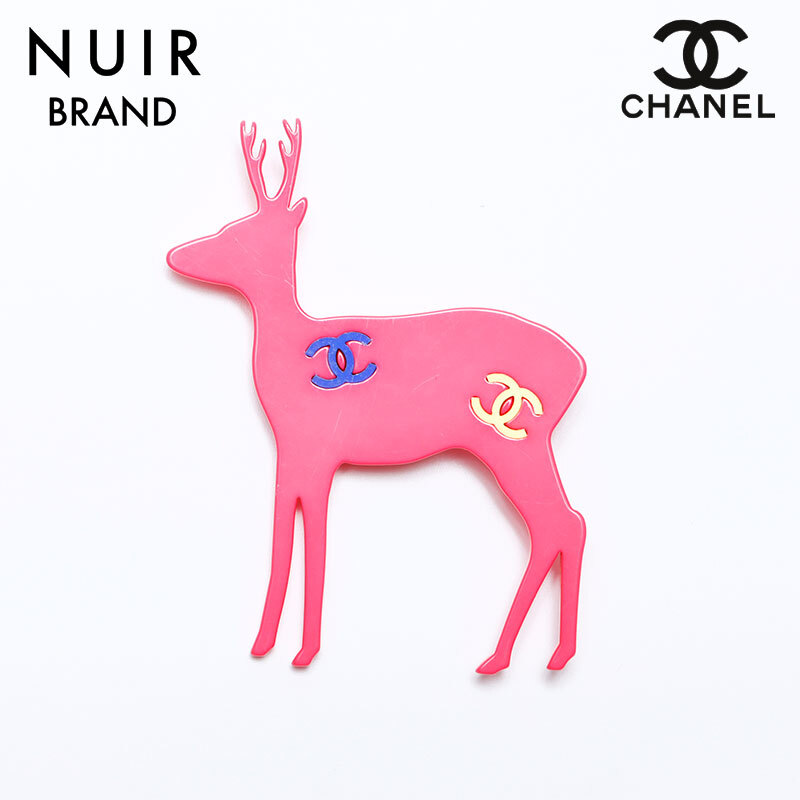 CHANEL 動物 モチーフ ブローチ 鹿 ピンク コサージュ 小物 春 夏 Yahoo!オークション - シャネル CHANEL ブローチ 01A トナカイ