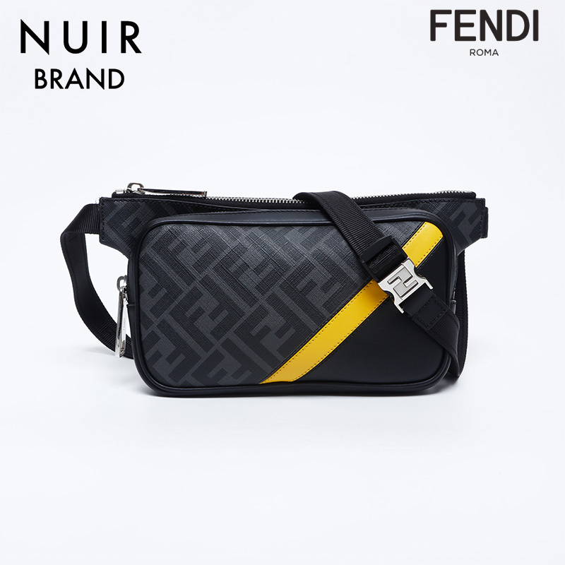 フェンディ FENDI ショルダーバッグ ダイアゴナル ズッカ グレー