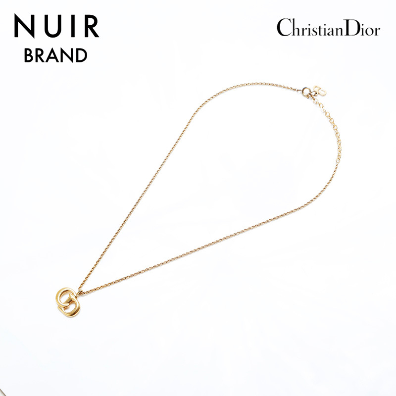  Christian Dior Christian Dior колье Vintage CD Logo Gold 
