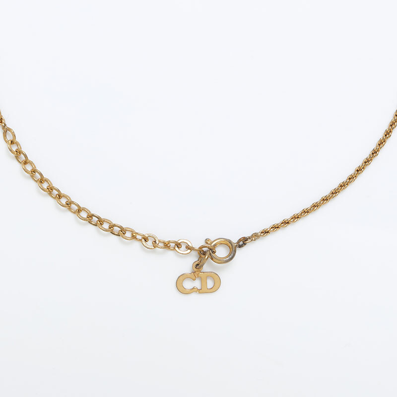  Christian Dior Christian Dior колье Vintage CD Logo Gold 