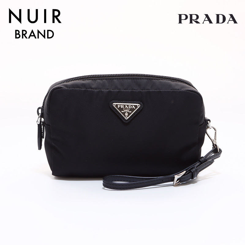 プラダ PRADA ポーチ ミニポーチ トライアングルロゴ ブラック