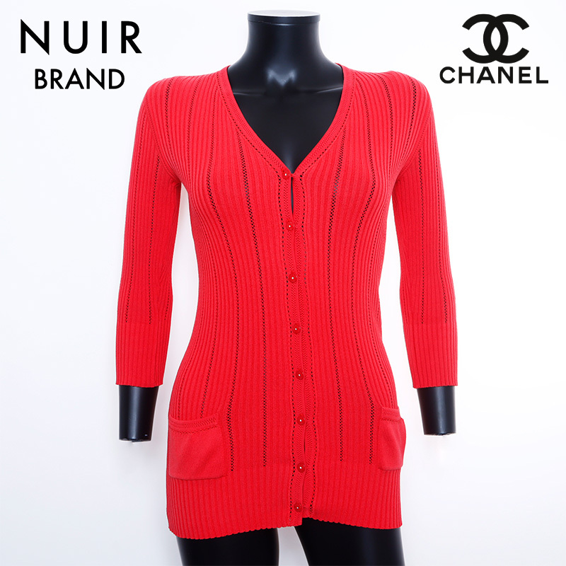 シャネル CHANEL カーディガン カーディガン レッド