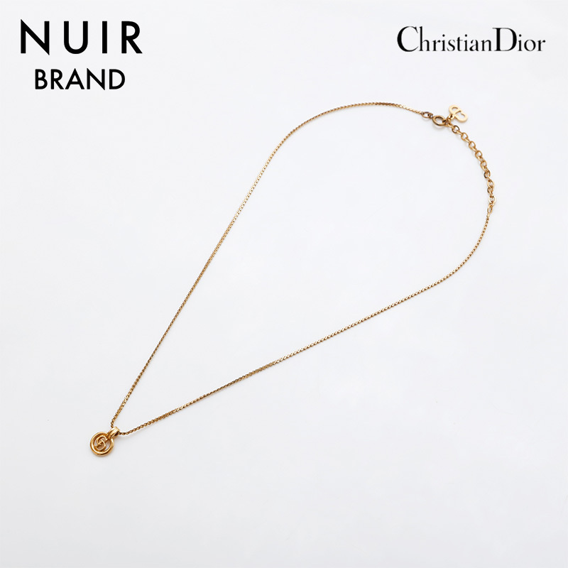  Christian Dior Christian Dior колье Vintage CD Logo Gold 