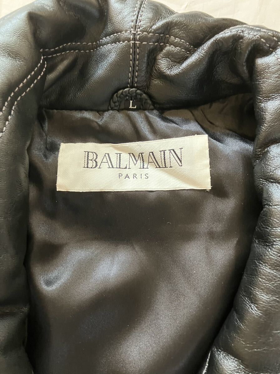 1円スタート BALMAIN バルマン レザー切り替え ウール袖 1円スタート BALMAIN バルマン レザー切り替え ウール袖