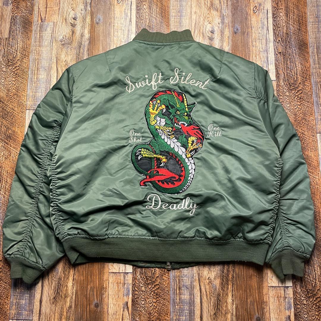 MA-1型フライトジャケット l 緑 グリーン オリーブ カーキ 刺繍 MA-1型フライトジャケット l 緑 グリーン オリーブ カーキ 刺繍