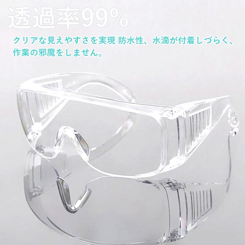 保護ゴーグル ×1點 ノーマルタイプ 保護メガネ 防護 防塵 ホコリ 花粉 対策 めがね 眼鏡 メガネ