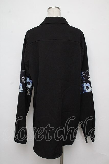 NieR Clothing / transcription print shirt black S-24-07-30-050-PU-TO-AS-ZI