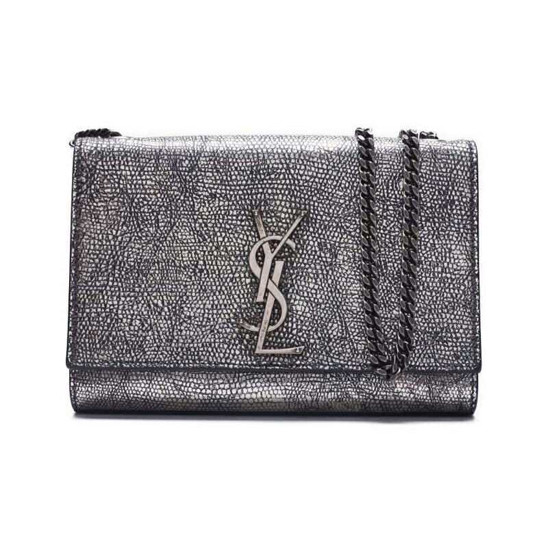 SAINT LAURENT 美品 レザー シルバーチェーン ショルダーバッグ SAINT LAURENT【サンローラン】マグネットロック チェーン