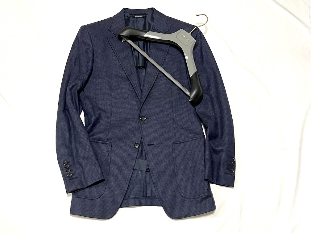 超美品 TOM FORD ネイビー ジャケット ブレザー 48L トム 超美品 TOM FORD ネイビー ジャケット ブレザー 48L トム
