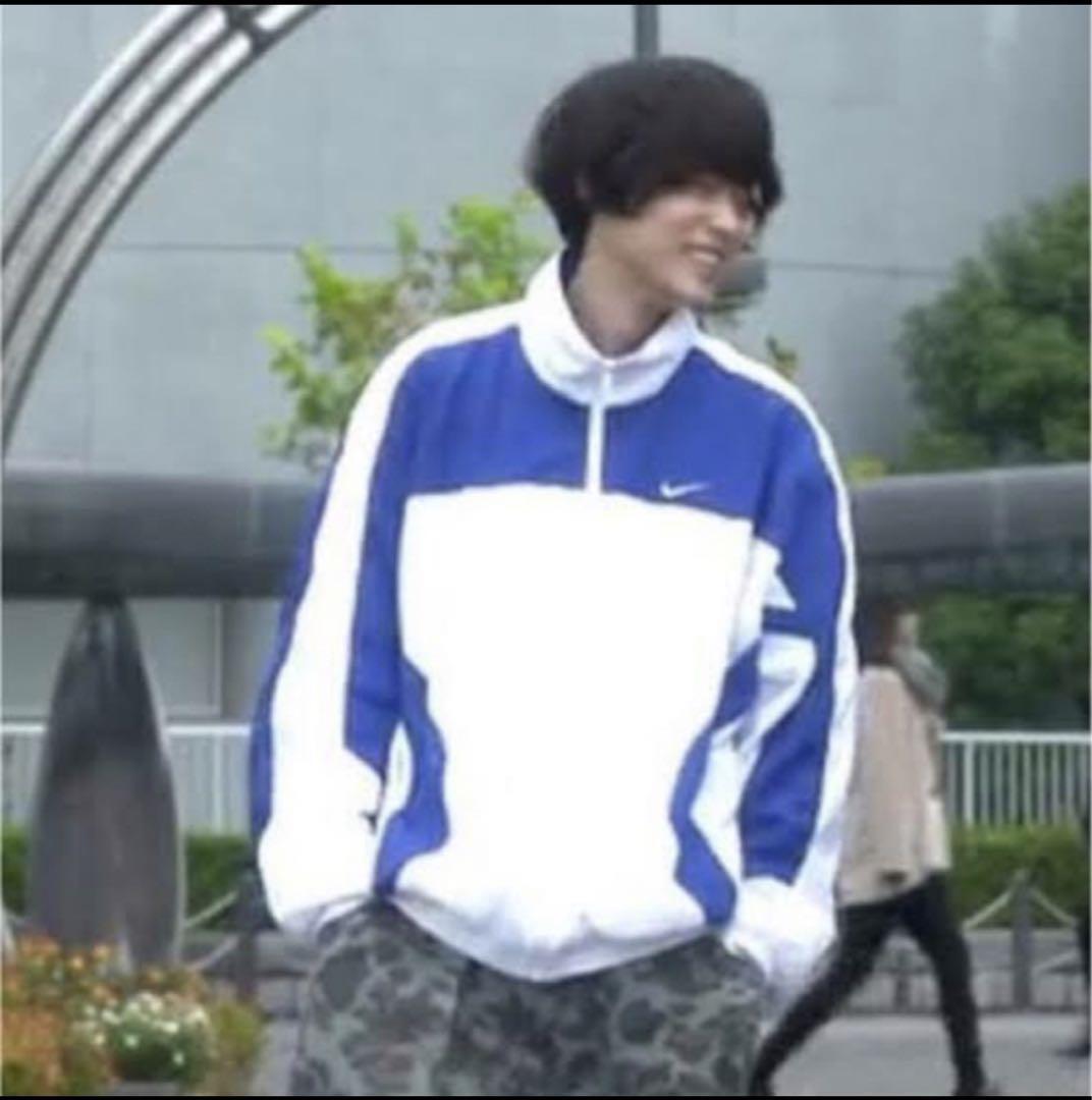 菅田将暉着用】90's NIKE ナイキ ナイロンジャケット L相当 白黒 菅田将暉着用】90's NIKE ナイキ ナイロンジャケット L相当 白黒