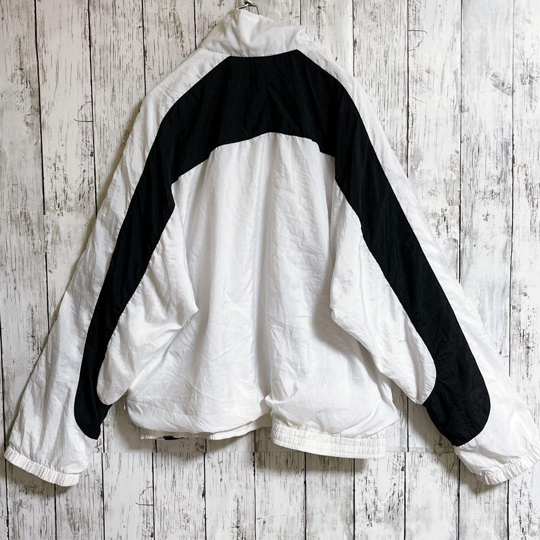 菅田将暉着用】90's NIKE ナイキ ナイロンジャケット L相当 白黒 菅田将暉着用】90's NIKE ナイキ ナイロンジャケット L相当 白黒