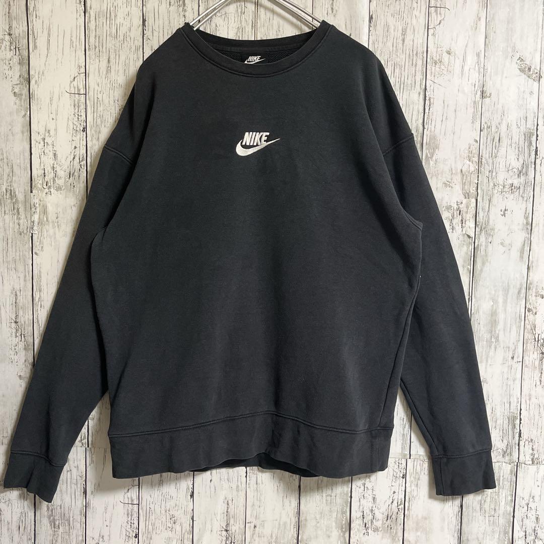 NIKE ナイキ スウェット トレーナー L 黒 ブラック ワンポイント NIKE ナイキ スウェット トレーナー L 黒 ブラック ワンポイント