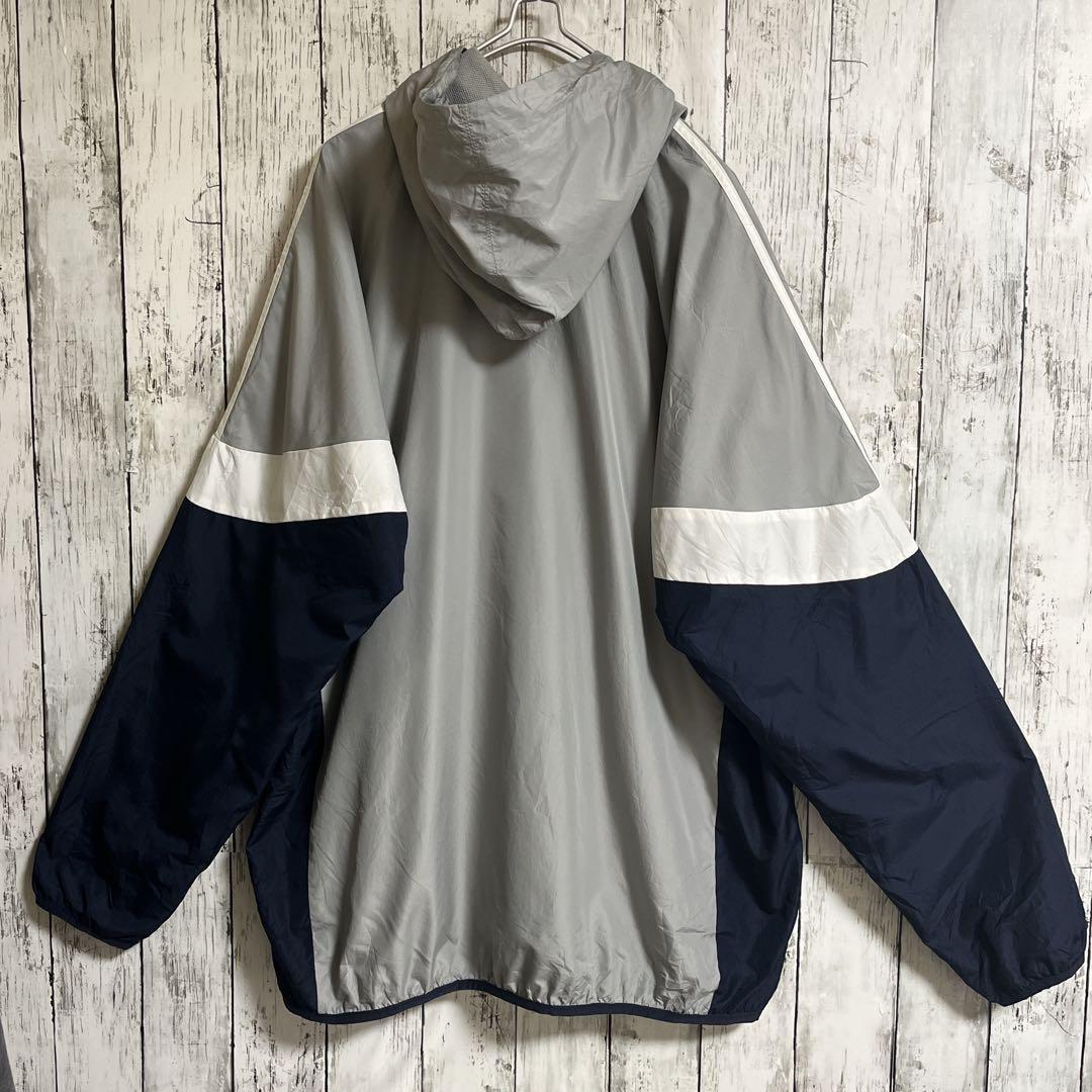 adidas アディダス ナイロンジャケット 2XL グレー トレフォイル adidas アディダス ナイロンジャケット 2XL グレー トレフォイル