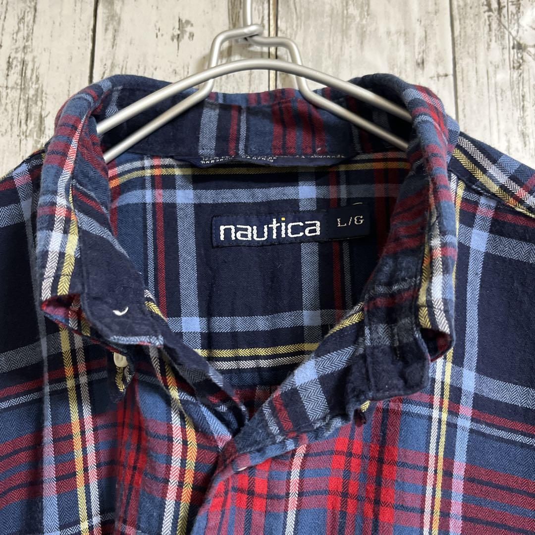 90's nautica ノーティカ ネルシャツ 長袖 XL チェック ワン 90's nautica ノーティカ ネルシャツ 長袖 XL チェック ワン