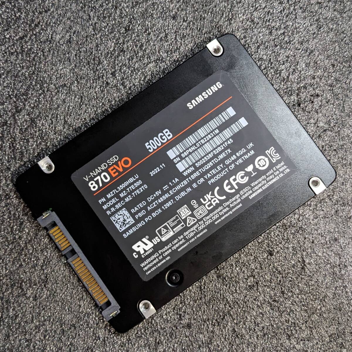 SAMSUNG 870 EVO 500GB [2 5インチ SATA 7mm厚 TLC 健康状態 99 SAMSUNG 870 EVO 500GB [2 5インチ SATA 7mm厚 TLC 健康状態 99
