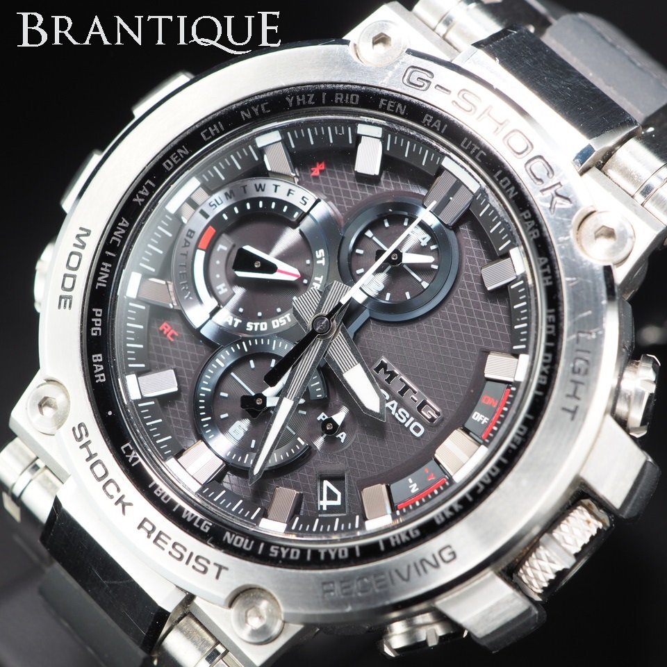 ■1円~■ 【定価¥121，000】 CASIO G-SHOCK MTG MTG-B1000-1AJF 電波ソーラー USED 稼働品 電波受信完了 メンズ 腕時計 「25051」