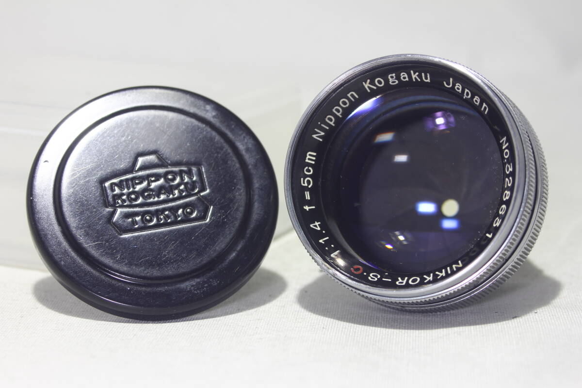 B902◆美品/メタルフロントキャップ付◆ 日本光学 Nippon Kogaku Japan NIKKOR-S・C 5cm F1.4