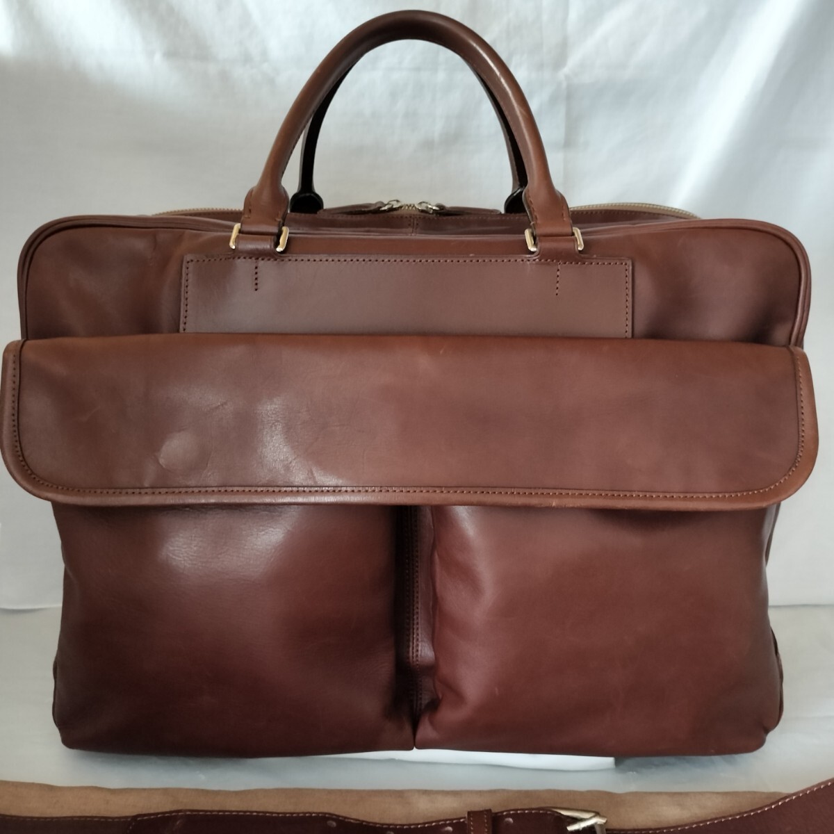  superior article! SOMES SADDLEso female saddle regular price 70350 jpy PN-23 all leather 2way Boston bag original leather briefcase shoulder bag 