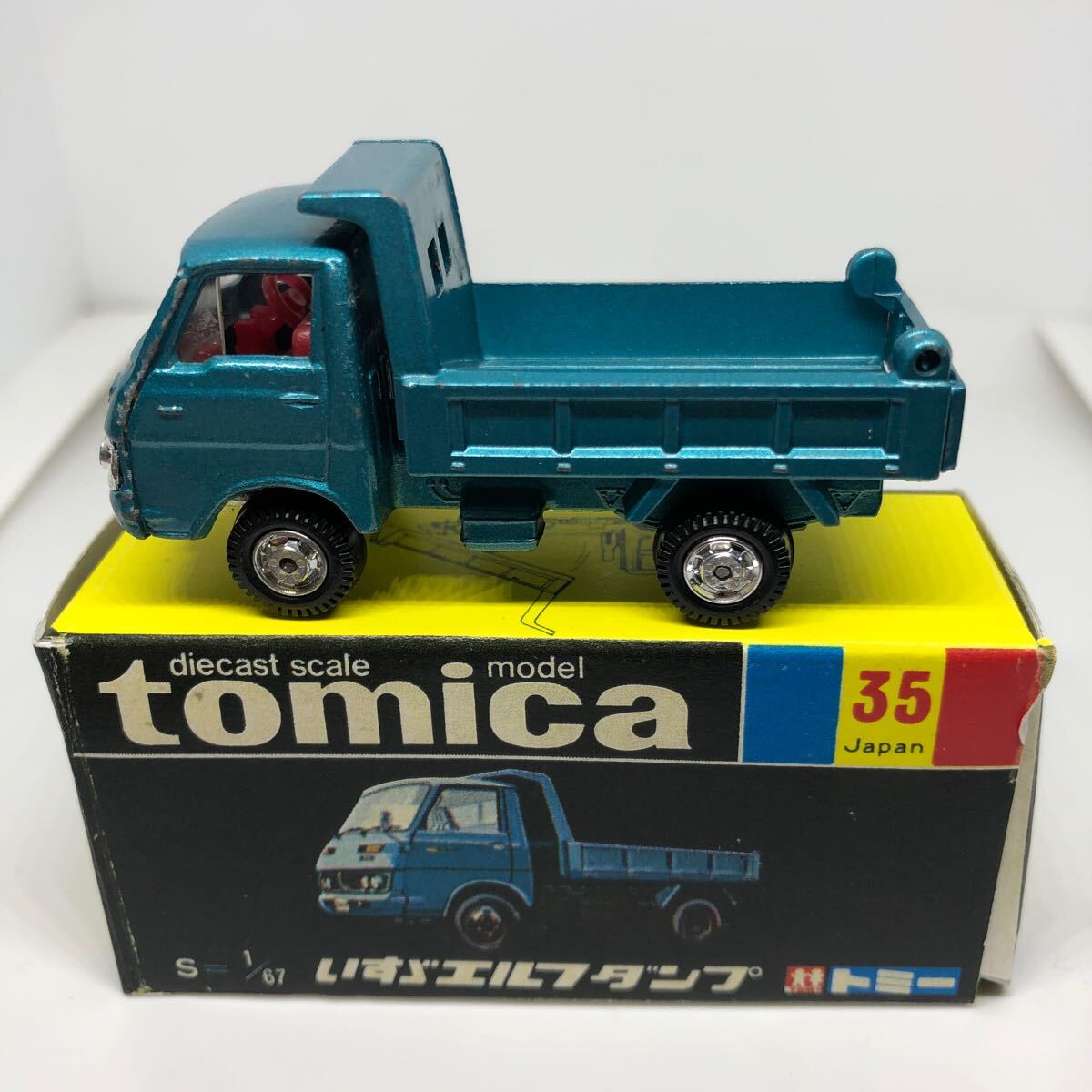 トミカ No.35 いすゞ エルフダンプ 黒箱 日本製 （ ミニカー
