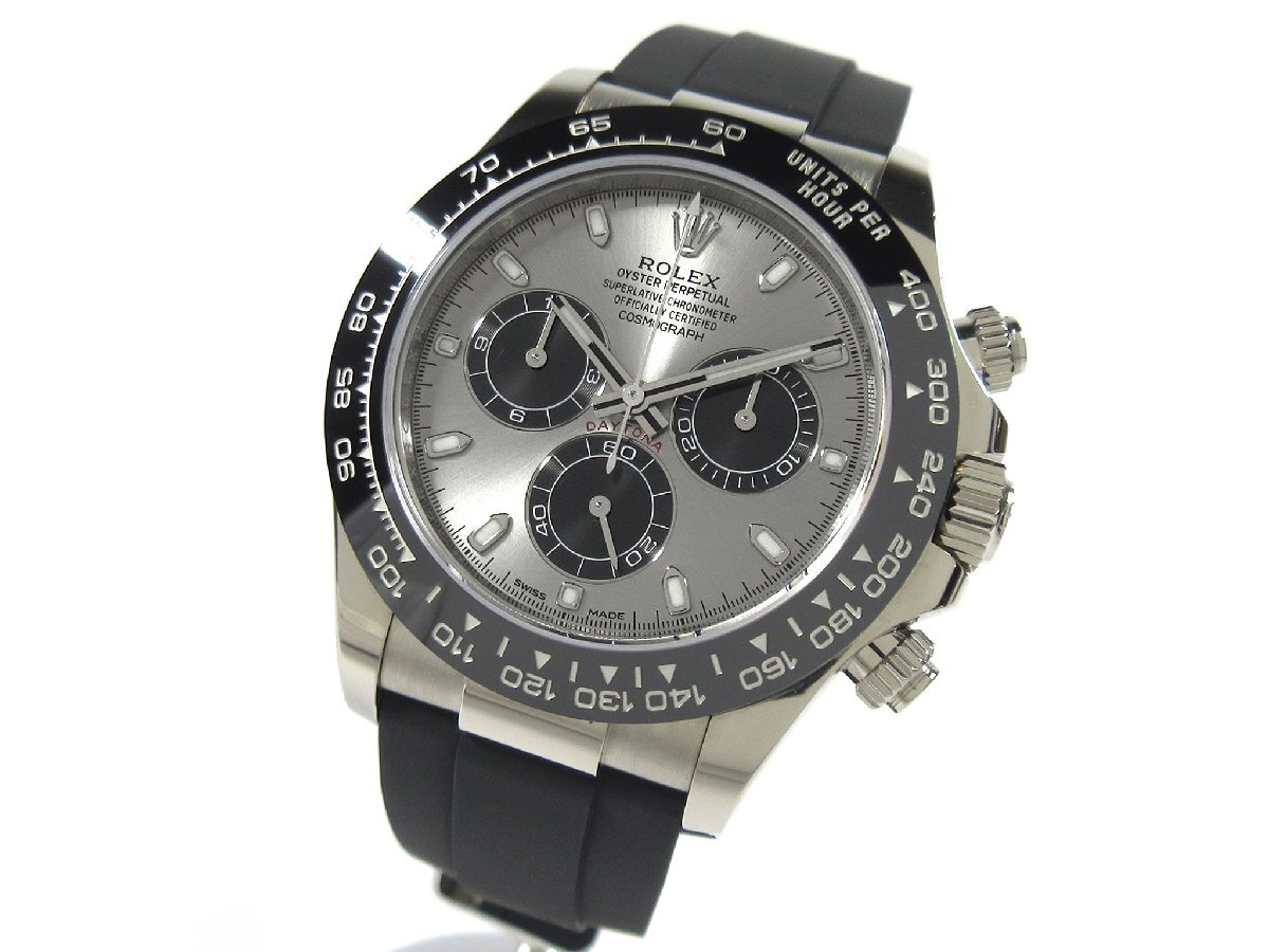 デイトナ 116519LN WG/セラミック オイスターフレックスブレス グレー/ブラックダイヤル