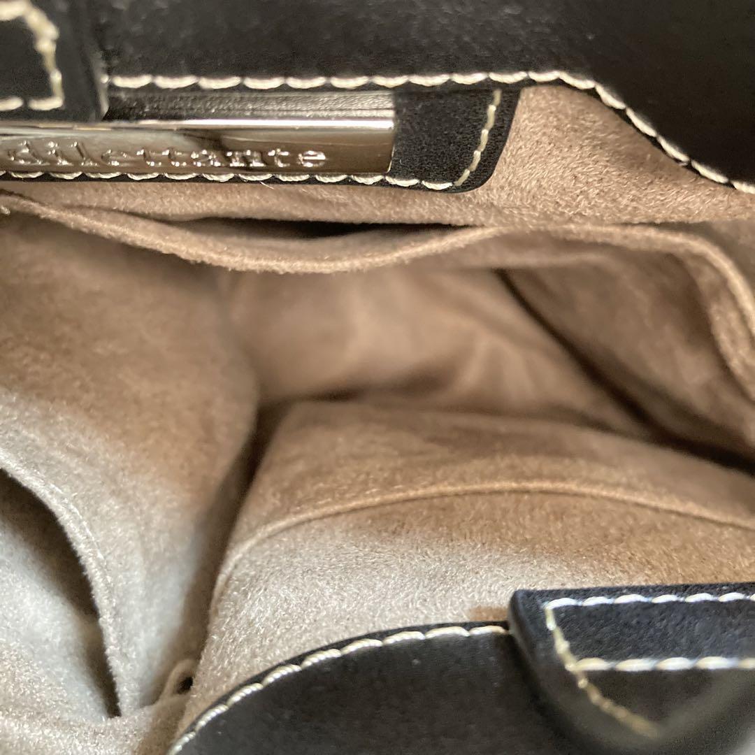 the dilettante　ザ　ディレッタント　ハンドバッグ　レディース　レザー ハンド　バッグ ブラック　黒　バケツ型　フェイク　ボア