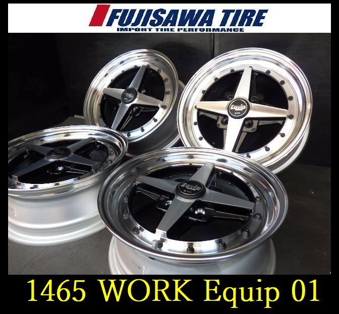 1465】FK05208304◇WORK Equip 01◇14x5.5J 4穴 PCD100 +35◇4本◇ラパン ミラ  など－日本代購代Bid第一推介「Funbid」