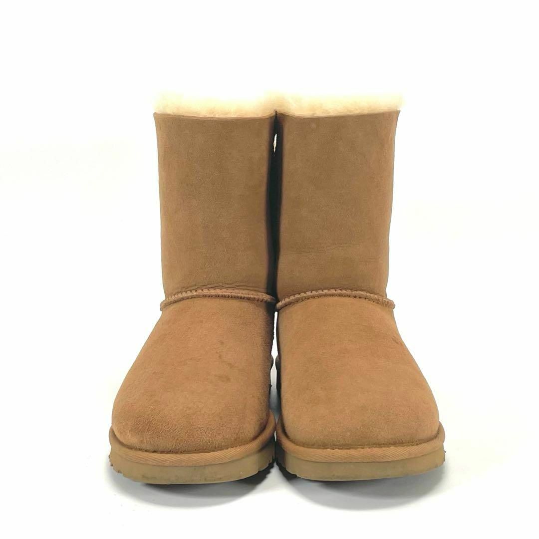 【人気商品】アグ オーストラリア UGG australia ムートンブーツ シープスキン 1005532 ブラウン 茶色 22cm リボン フラット レディース 