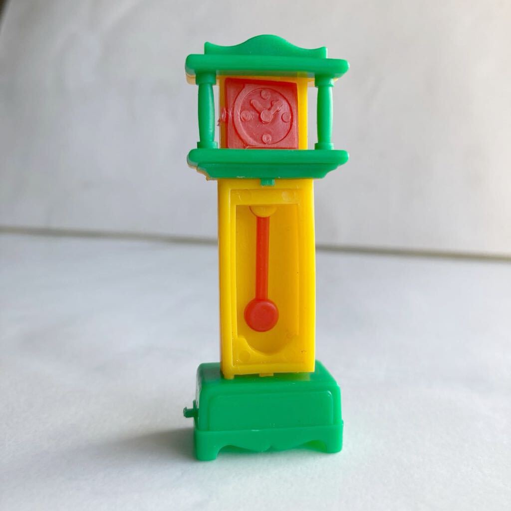 ■昭和レトロ グリコ　柱時計　ボンボン時計　家具　おもちゃおままごとフィギュア当時物b■検おまけ食玩消しゴム昔グリコ古い玩具超合金