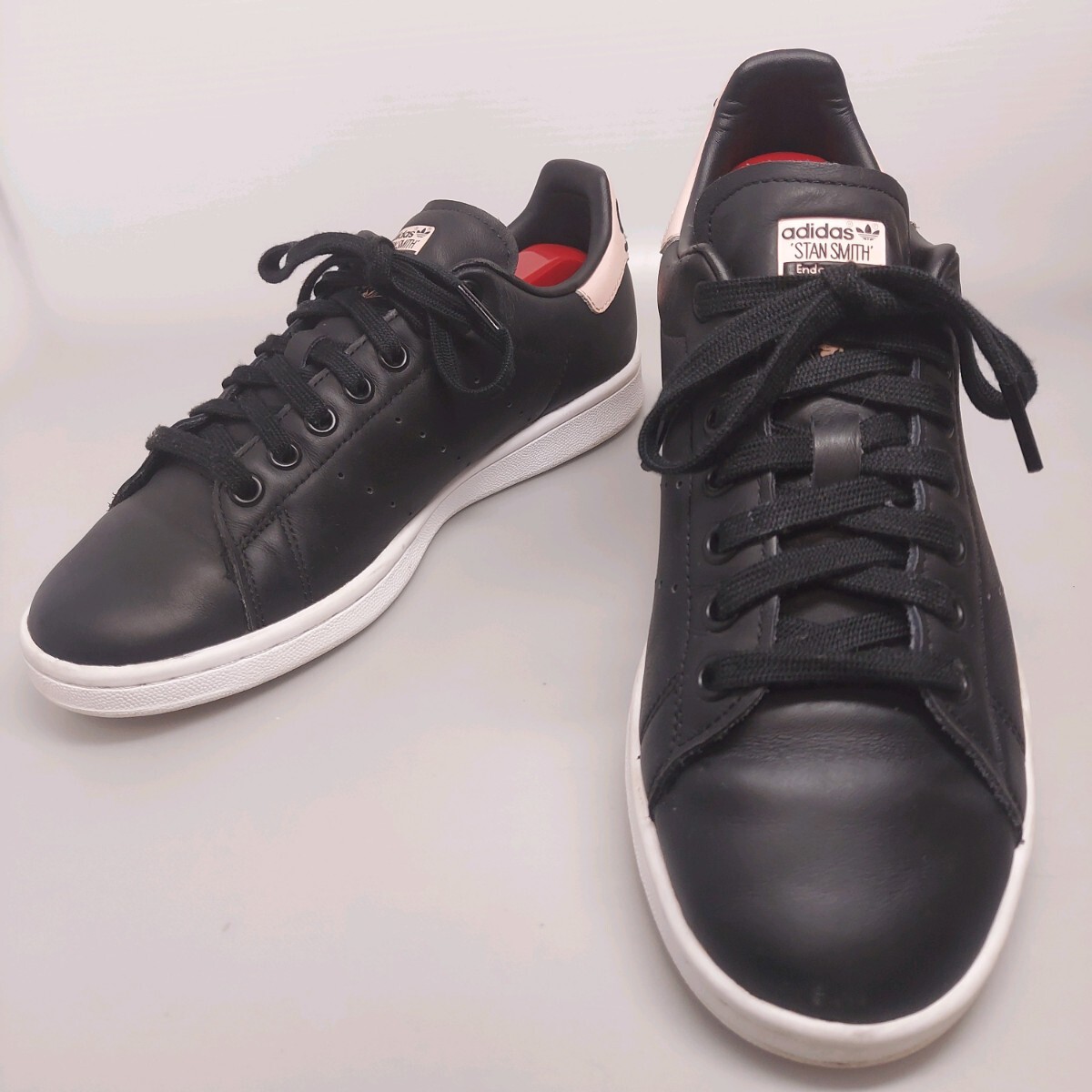 adidas STAN SMITE アディダス スタンスミス ローカット スニーカー ブラック/ピンク 24.5cm 