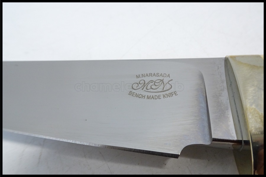 大特価市 東京)奈良定守 カスタムナイフ スタッグ 全長24.7cm ハンティングナイフ、狩猟刀