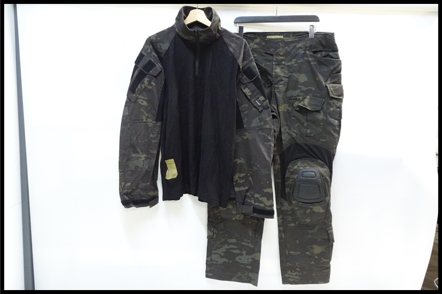 東京)EMAERSON GEAR コンバットシャツ パンツ マルチカムブラック 上下セット