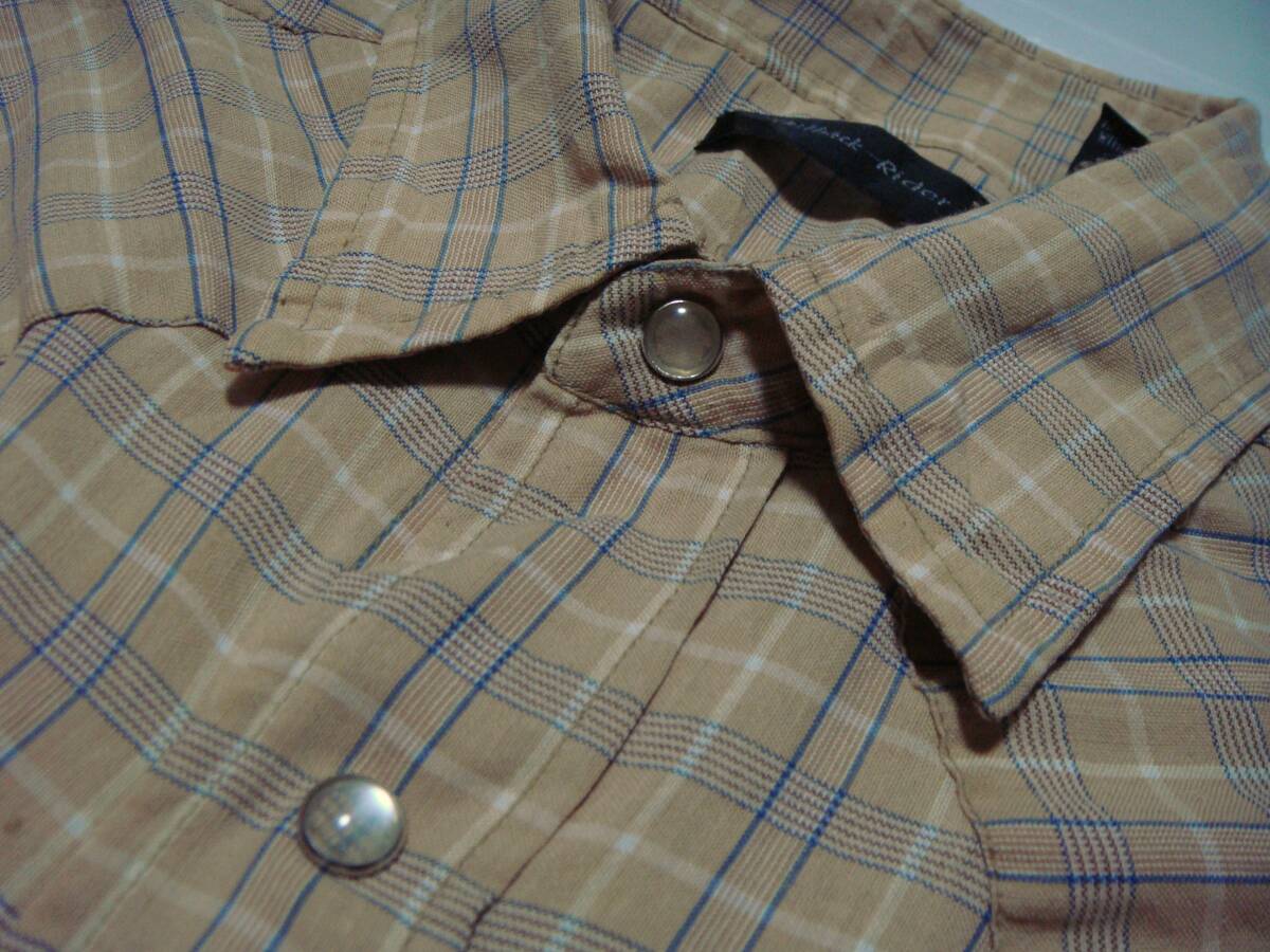 # postage 0 ^^ Sale ^ ^ Outback Rider western shirt XL # America USA old clothes western shirt large amount exhibiting N9