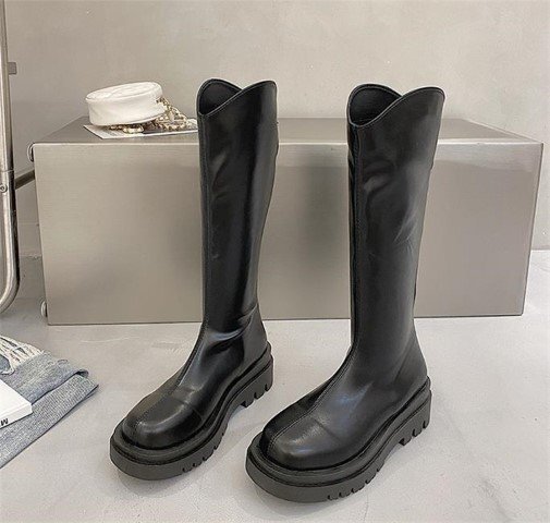  boots Night boots slip prevention rear fastener fashion 36 black 