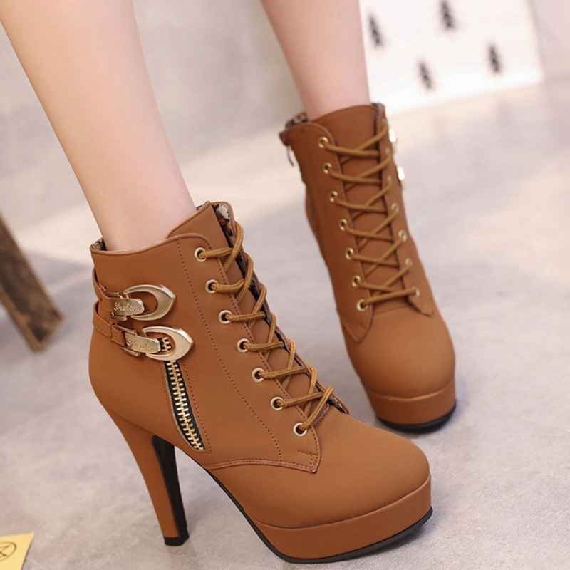  bootie lady's autumn winter Schott boots high heel beautiful legs boots 23.0cm(36) Camel 